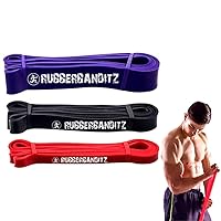 RubberBanditz Combo Pull Up Assist Bands | Heavy Duty Resistance Exercise Bands for Powerlifting, Mobility, and Stretching
