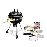 PC7001 PizzaQue Deluxe Outdoor Pizza Oven Kettle Grill Conversion Kit, Silver, 18''/22.5''