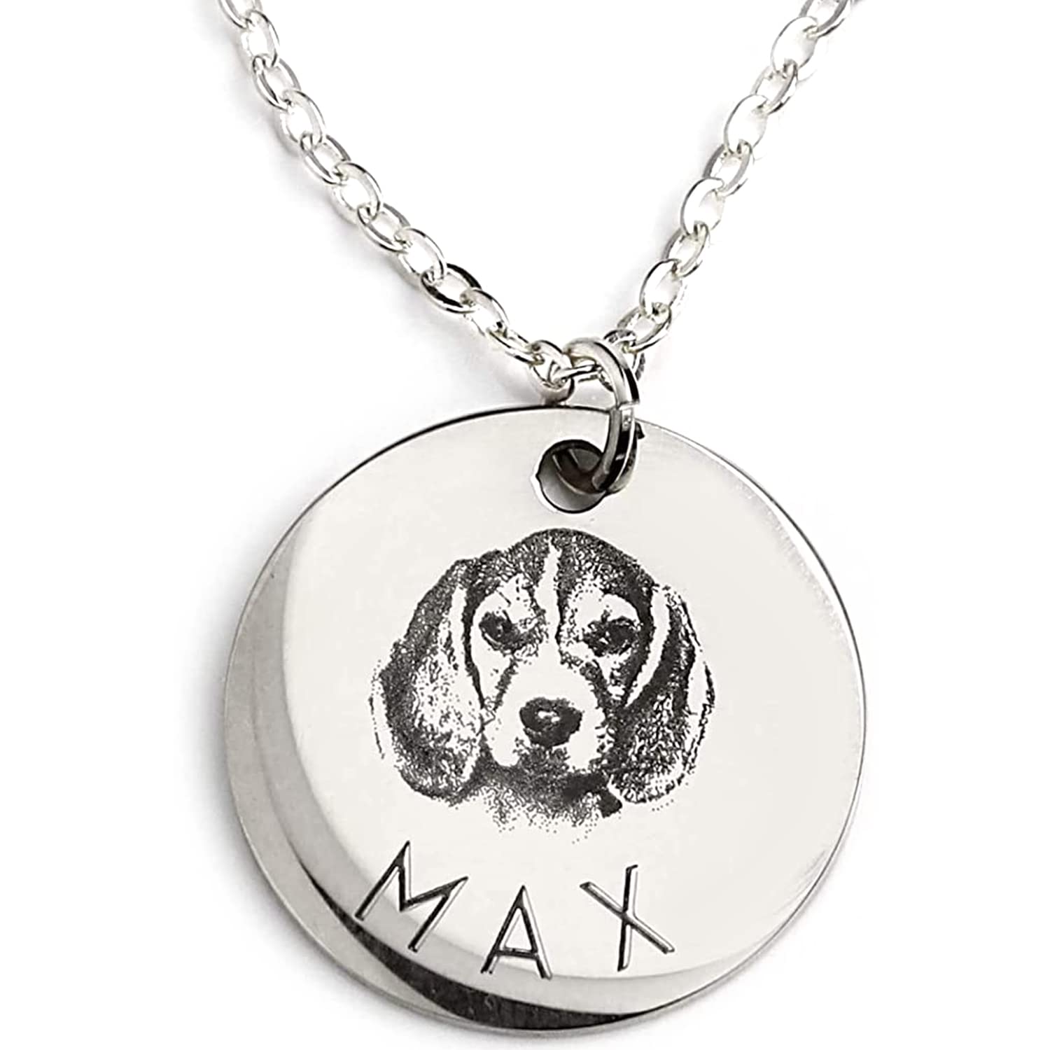 Personalized Pet Mom Gifts Custom Pet Jewelry Dog Necklace Cat Lovers Mothers Day Gift for Grandma from Daughter Custom Portrait Pet Memorial Gifts Unique Jewelry Gifts for Her - LCN-AP
