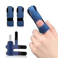 Finger Splint,Trigger Finger Brace for Broken Protector and Straightening Arthritis Relief,2 Pcs Finger Support Brace Fits Index, Middle, & Ring Finger Pain