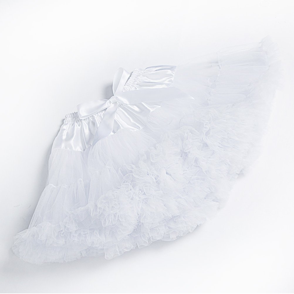 Women's Elastic Waist Chiffon Petticoat Puffy Tutu Tulle Skirt Princess Ballet Dance Pettiskirts Underskirt