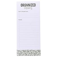 Graphique Organized Chaos Magnetic Notepad | 100 Tear-Away Sheets | Grocery, Shopping, To-Do List | Magnetic Writing Pad for Fridge, Kitchen, Office | Lined Paper | Great Gift | 4” x 9.25”