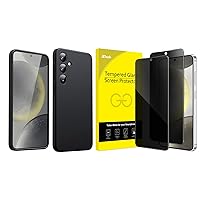 JETech Samsung Galaxy S24+ / S24 Plus 5G Slim Fit Case and Privacy Screen Protector Bundle