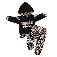 Baby Girl Clothes Leopard Printed Long Sleeve Sweatshirt Casual Pants with Pocket Headband Outfit Sets