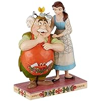 Disney Traditions by Jim Shore Beauty and The Beast Belle and Maurice The Inventor Figurine, 9 Inch, Multicolor