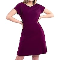 SCOTTeVEST Daisy Dress for Women - 8 Hidden Pockets - Breathable Moisture Wicking Casual Short A-Line for Travel & More