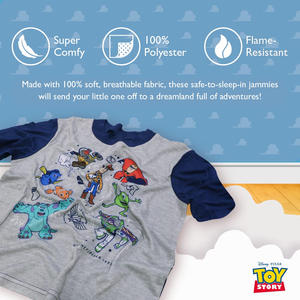 Disney Boys' Pixar Lightyear | Toys Story 4 3-Piece Loose-Fit Pajamas Set