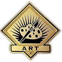 PinMart's Black and Gold Art Student School Teacher Lapel Pin