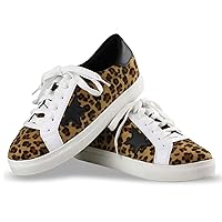 Women's Fashion Star Sneaker Lace Up Low Top Round Toe Star Casual Walking Flat Shoes