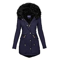 SNKSDGM Oversized Sweatshirt for Women Winter Warm Faux Fur Lined Casual Quilted Jackets Hood Thick Fleece Parkas Coats
