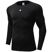 Milin Naco Compression Shirts for Men Long Sleeve Compression Undershirts Dry Fit Compression Shirt Baselayer Rash Guard