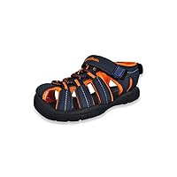 Rugged Bear Boys' Open Toe Sandals - navy/orange, 5 toddler