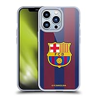 Head Case Designs Officially Licensed FC Barcelona Home 2023/24 Crest Kit Soft Gel Case Compatible with Apple iPhone 13 Pro and Compatible with MagSafe Accessories