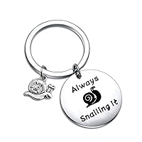Snail Jewelry Always Snailing It Keychain Slow Down Gift Snail Lovers Gift Graduate Student Gift