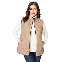 Jessica London Women's Plus Size Quilted Vest