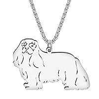 RAIDIN Stainless Steel 18K Gold Plated Dog Doggy Necklace for Women Girls Cute Puppy Pets Pendant Jewelry Gifts for Dog Lovers