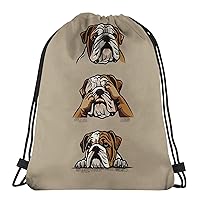 English Bulldog Unisex Home Gym Sack Bag Travel Drawstring Backpack Bag
