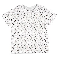 Retro Ferret Pattern All Over Toddler T Shirt