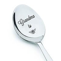Grandma gifts - Grandma to Be (Bee) - Pregnancy announcement - Baby Shower gifts - Stainless Steel Spoons - gifts for women - 60th Birthday gifts - Funny gifts - pregnancy reveal - 7 Inches