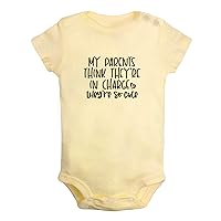 My Parents Think They're In Charge They Are So Cute Funny Bodysuits, Newborn Baby Romper, Infant Jumpsuit Babies Outfits