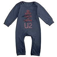 Keep Calm And Listen U2 Romper,6-24 Month Toddler Onesie,infant Bodysuit Long Sleeve Navy 24 Months
