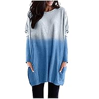 Long Sleeve Shirts For Women Fall Fashion 2022 Tie Dye Tops Oversized Crewneck Sweatshirt Casual Loose Pullover Tunic Clothes