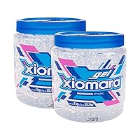 Xiomara Professional Hair Styling Gel with Aloe Vera Suitable for the Whole Family, 2 - Pack of 35 Oz Each, Jars