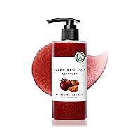 WONDER BATH Wonder Bath Super Vegitoks Cleanser [RED] 300ml, 10.14Fl.Oz | Korean Skincare | Makeup & Dead Skin Removal, Hydrating & Brightening