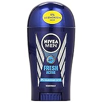 3x Nivea Fresh Active Deodorant Stick 0% Aluminium for Men (Pack of 3)
