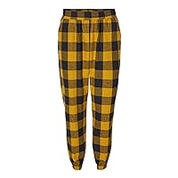 Burnside Youth Flannel Joggers, M, Gold-Black