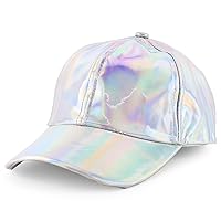 Trendy Apparel Shop Metallic Shiny Reflective Snapback Baseball Cap