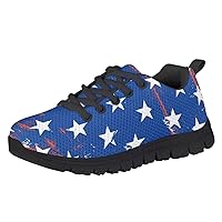 Little/Big Kid Sports Shoes Flag 3D Printed Shoes Wear Resistant Non-Slip Running Shoes Lightweight Walking Shoes