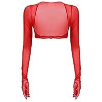 TiaoBug Womens Long Sleeve Mesh Blouse Tee Shirt Cover Tops Sun Protection Gloves Tops