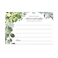 Lush Greenery Advice And Wishes Cards For The Bride And Groom / 50 Marriage Advice Note Cards / 4