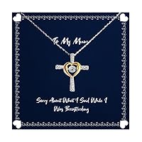 Cool Mum Cross Dancing Necklace, Sorry About What I Said While I Was Breastfeeding, Sarcasm Jewelry For Mom From Daughter, Cool mom, Cool moms, Cool mother, Cool mothers, Gifts for mom, Gifts for