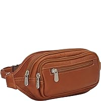 Multi-Zip Oval Waist Bag, Saddle, One Size