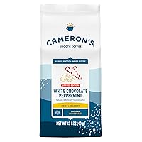 Cameron's Coffee Holiday Roasted Ground Coffee Bag, Flavored, White Chocolate Peppermint, 12 Oz