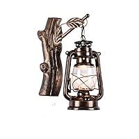 Wall Mounted Light Tree Branch Retro Nostalgia Wall  Lamps Personality Creative Lantern Wall  Sconce Antique Iron Glass Wall  Lights Bar Aisle Corridor Stairwell Light Reading Light