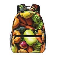 Various Vegetables And Fruit Backpack Lightweight Casual Backpacksn Multipurpose Backpack With Laptop Compartmen