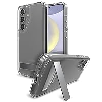 ZAGG Crystal Palace Samsung Galaxy S24 Case with Kickstand - Ultra-Slim, Graphene-Enhanced, Crystal Clear Protection, 13ft Drop Resistant, Eco-Friendly, Clear