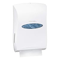 Kimberly Clark Professional Universal Folded Paper Towel Dispenser (09906), for Kleenex and Scott Brand Multifold and C-fold, 13.3” x, 5.9” x 18.9”, White