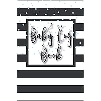 Baby Log Book: Record Daily Routines Tracking Feedings Diaper Changes Sleep Patterns Daily Mom Self Care Journal Pages Doctor Visits Immunization Records and Milestones Blue