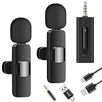 Wireless Microphone for Camera/Computer/Laptop/MacBook/Phone, Professional Lavalier Lapel Mic for Video Recording, YouTube, Vlog, Tiktok, Interview