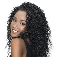 360 Lace Frontal Wig Curly Wave 180% Density Full Lace Front Human Hair Wigs with Baby Hair & Natural Hairline (20 Inch, Curly Wave)
