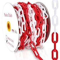 Pyle Safety Barrier Chain Links - 82' Ft Caution Security Chain Link Barriers-Crowd Control, Door/Driveway/Garage Kids Safety Blocker, Halloween Accessories/Decorations/Bird Toy - Pyle PCHN32 (8mm)