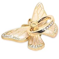 Butterfly Cell Phone Ring Grip Holder, 360 Degrees Rotation Phone Ring Grip Stand, Metal Finger Kickstand Compatible with iPhone, Samsung Galaxy, LG Google Pixel, Android Phone
