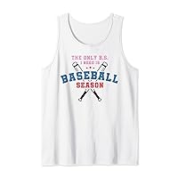 The only BS I need is baseball season Funny Softball Mom Tank Top