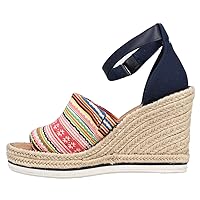 TOMS Womens Marisol Ankle Strap Espadrille Wedges Dress Casual Casual High Heel 3