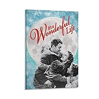 Posters Wonderful Life Movie Poster Black And White Family Life Wall Art Home Decor Canvas Art Poster Picture Modern Office Family Bedroom Living Room Decorative Gift Wall Decor 08x12inch(20x30cm)