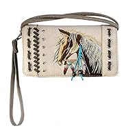 Texas West Western Horse Crossbody Small Pouch Wallet in 6 colors